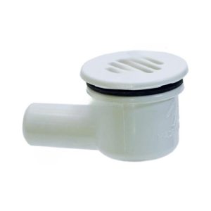 Low Profile Drain 3-quarter barb connection WHITE