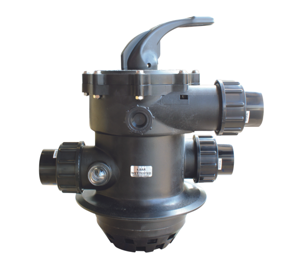 Waterco Top Mount Multiport Valve 6" Clamp style Exotuf E500,E600 - Pressure Guage not included | 22804456EUM - Image 2