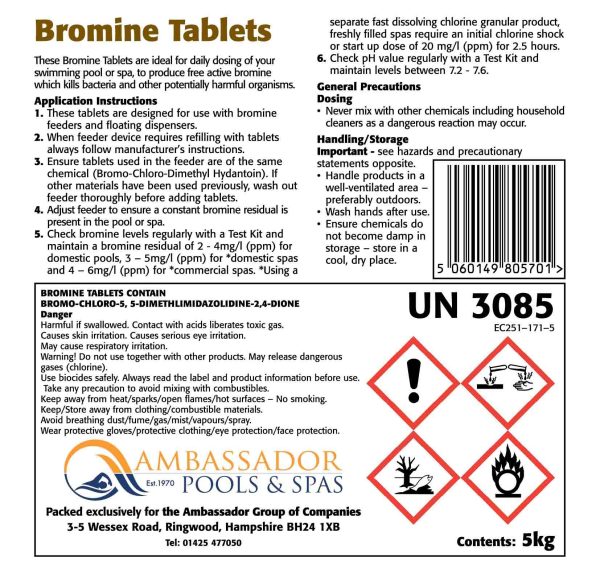 Ambassador 5kg Bromine Tablets | BRTAB5OL-1 - Image 3