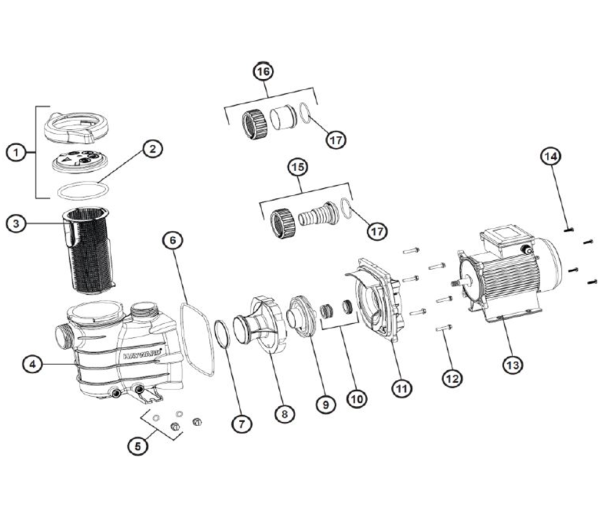 Powerline Pump - Mechanical seal for 81002, 81003, 81004, 81005, 81006 - Part 10 | SPX1600Z2