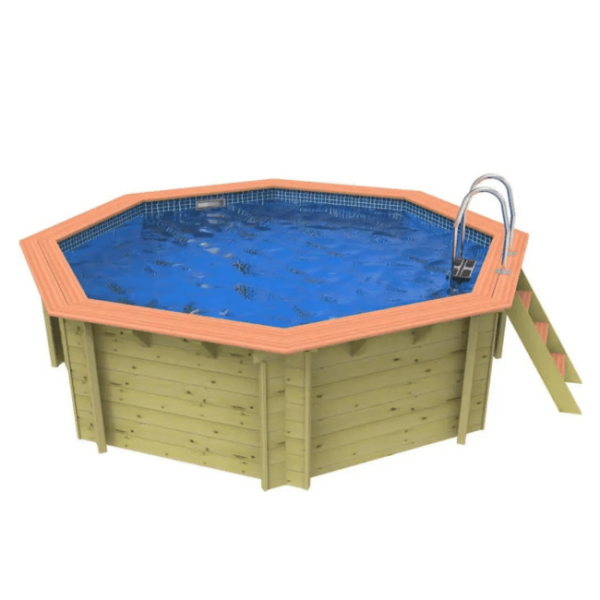 Knightsbridge Wooden Walled Pool Kit + Patterned Liner l WPPKN/PLI4012