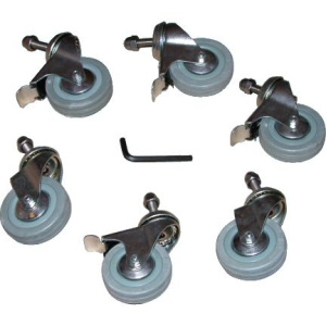 Castor pack (6) for Slide Lock Reel (38mm tube Older)