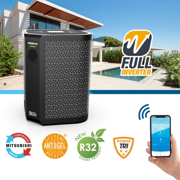 Poolex Vertigo Fi 240 Full Inverter Vertical ASHP with WiFi & Cloud Ready - 31.23kW & R32 - Image 2