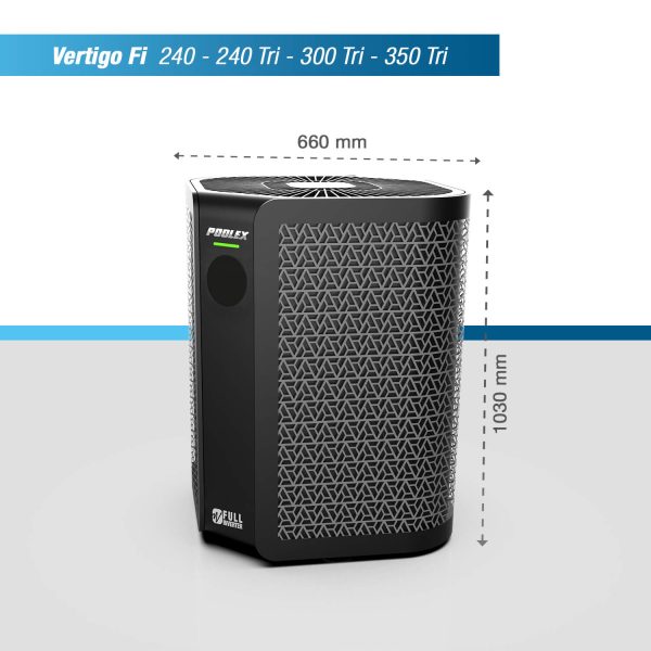 Poolex Vertigo Fi 240 Full Inverter Vertical ASHP with WiFi & Cloud Ready - 31.23kW & R32 - Image 3