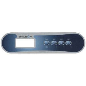 Balboa TP400T Replacement Overlay – 4 Button (Temp, Jets 1, Lights, Aux)