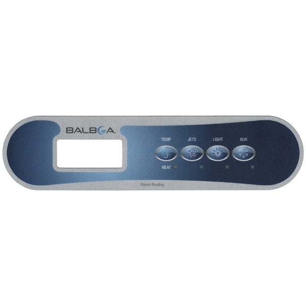 Balboa TP400T Replacement Overlay – 4 Button (Temp, Jets 1, Lights, Aux)