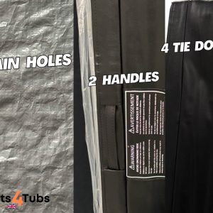 Alternative view of Hot Tub Cover – 200 cm x 200 cm, 5 cm Corner Radius, Vinyl – Black