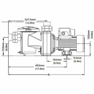 Alternative view of Pentair Freeflo Pump 0.5hp 0.375kW Single Phase