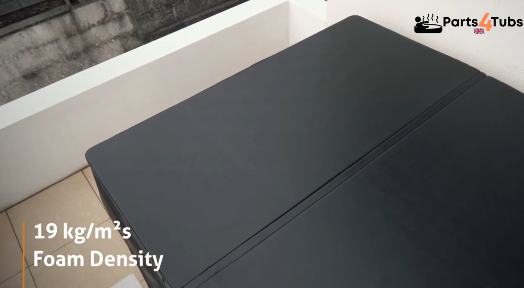 Hot Tub Cover – 200 cm x 200 cm, 5 cm Corner Radius, Vinyl – Black - Image 9