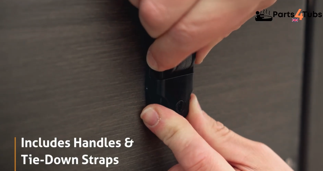 Hot Tub Cover – 200 cm x 200 cm, 5 cm Corner Radius, Vinyl – Black - Image 5