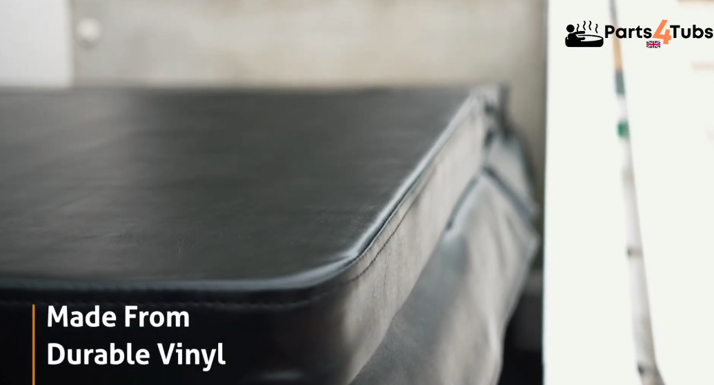 Hot Tub Cover – 200 cm x 200 cm, 5 cm Corner Radius, Vinyl – Black - Image 4