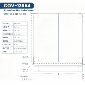 Alternative view of Premium Hot Tub Cover 200 x 200 cm (R10) - Weathershield Protection