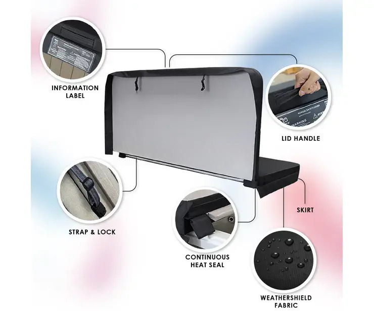 Hot Tub Cover (Rectangular) - 215 x 180 cm - Image 3