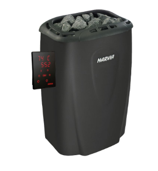 Harvia Moderna V80XE 8.0kW Sauna Heater – Black with Xenio Digital Controls – 7–12 m³ Capacity